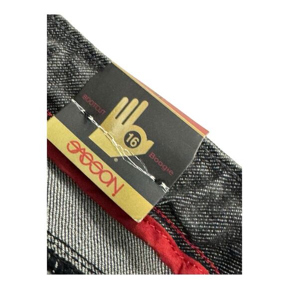 NWT Sasson Ooh La La Women's 16 Bootcut Boogie Black Denim Jeans Casual Relaxed - Picture 5 of 12